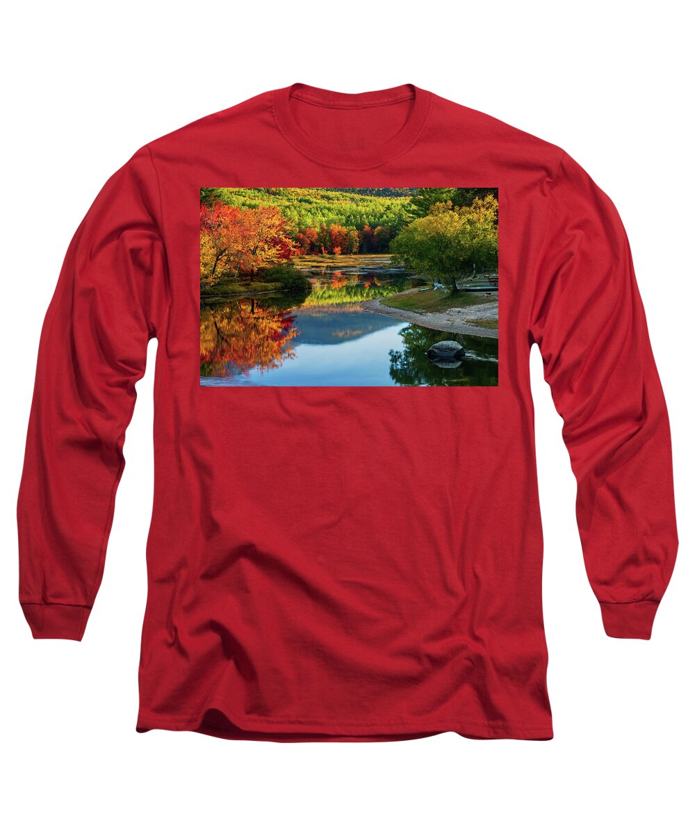 Maine Long Sleeve T-Shirt featuring the photograph Autumn Colors 34a2784 by Greg Hartford