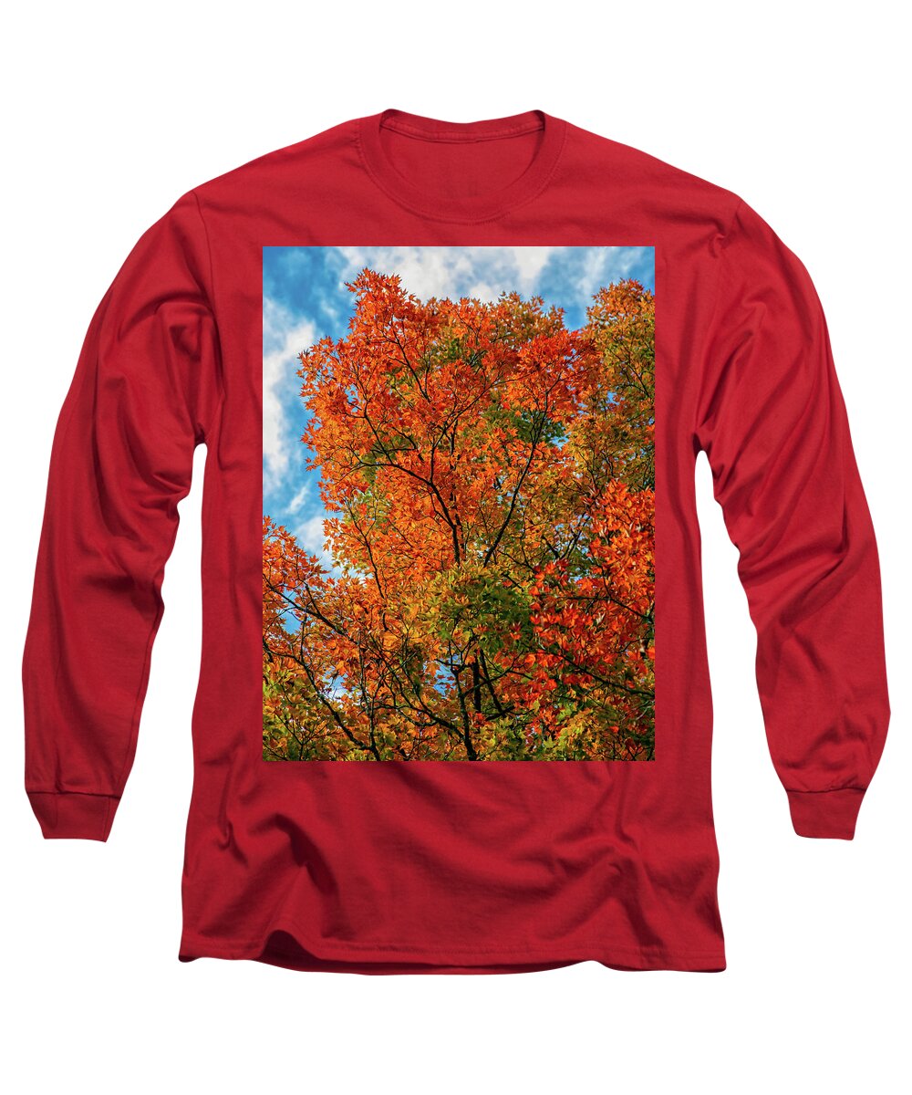 Autumn Orange Long Sleeve T-Shirt featuring the photograph Autumn Orange by Jaki Miller
