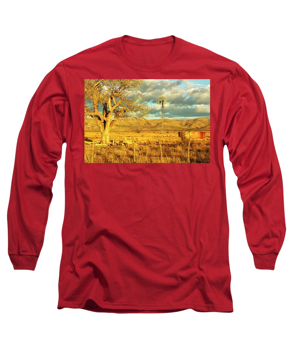 Outdoor Long Sleeve T-Shirt featuring the photograph Between Marathon and Big Bend-003-C by David Allen Pierson