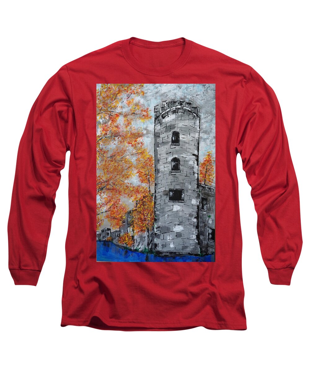 Fall Long Sleeve T-Shirt featuring the painting Castle In The Fall by Brent Knippel