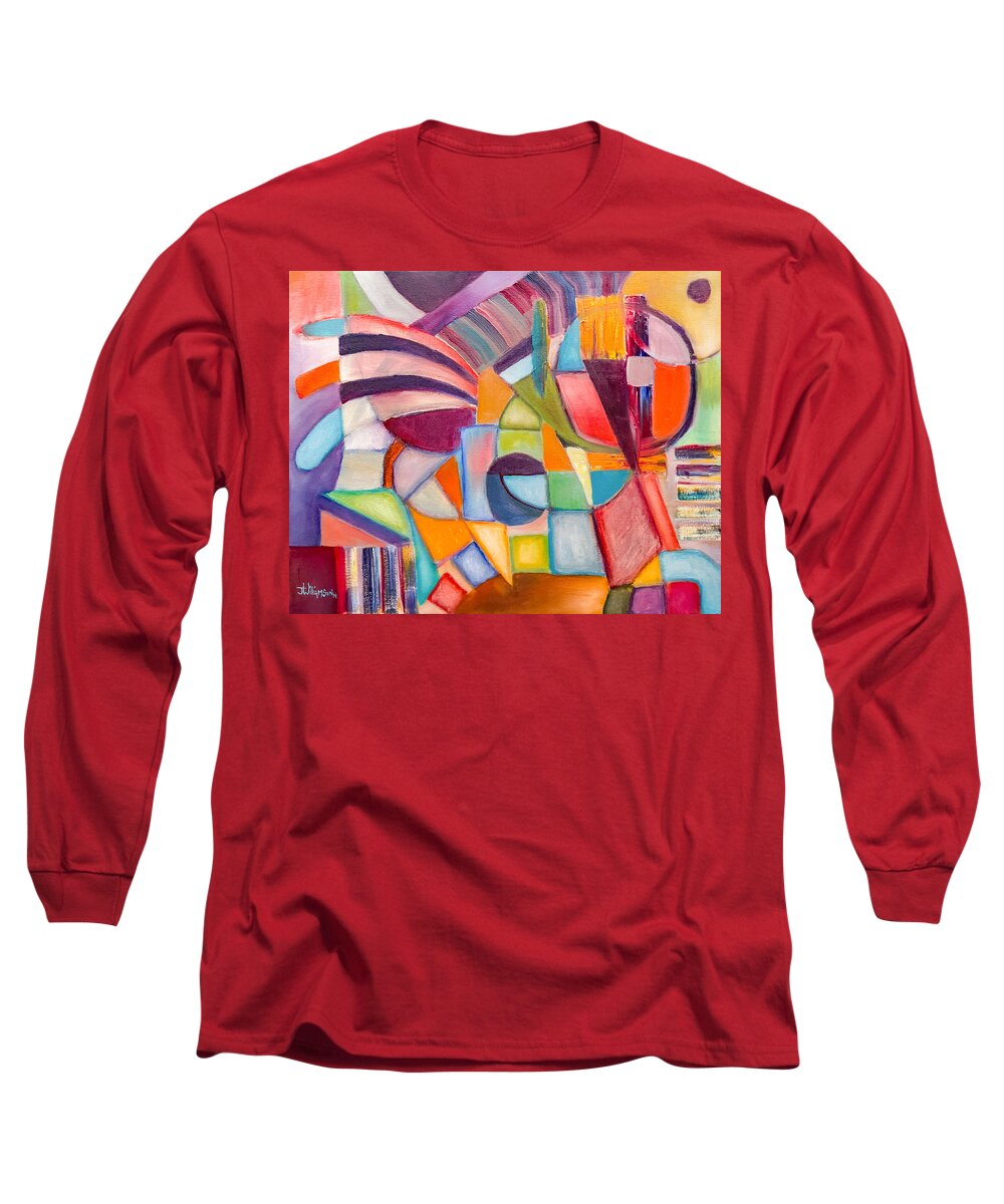 Abstract Long Sleeve T-Shirt featuring the painting Cerebral Decor # 2 by Jason Williamson