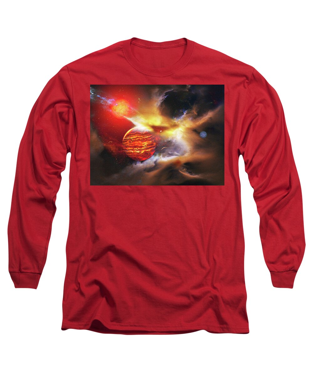  Long Sleeve T-Shirt featuring the digital art Clouds in Space 1 by Don White Artdreamer
