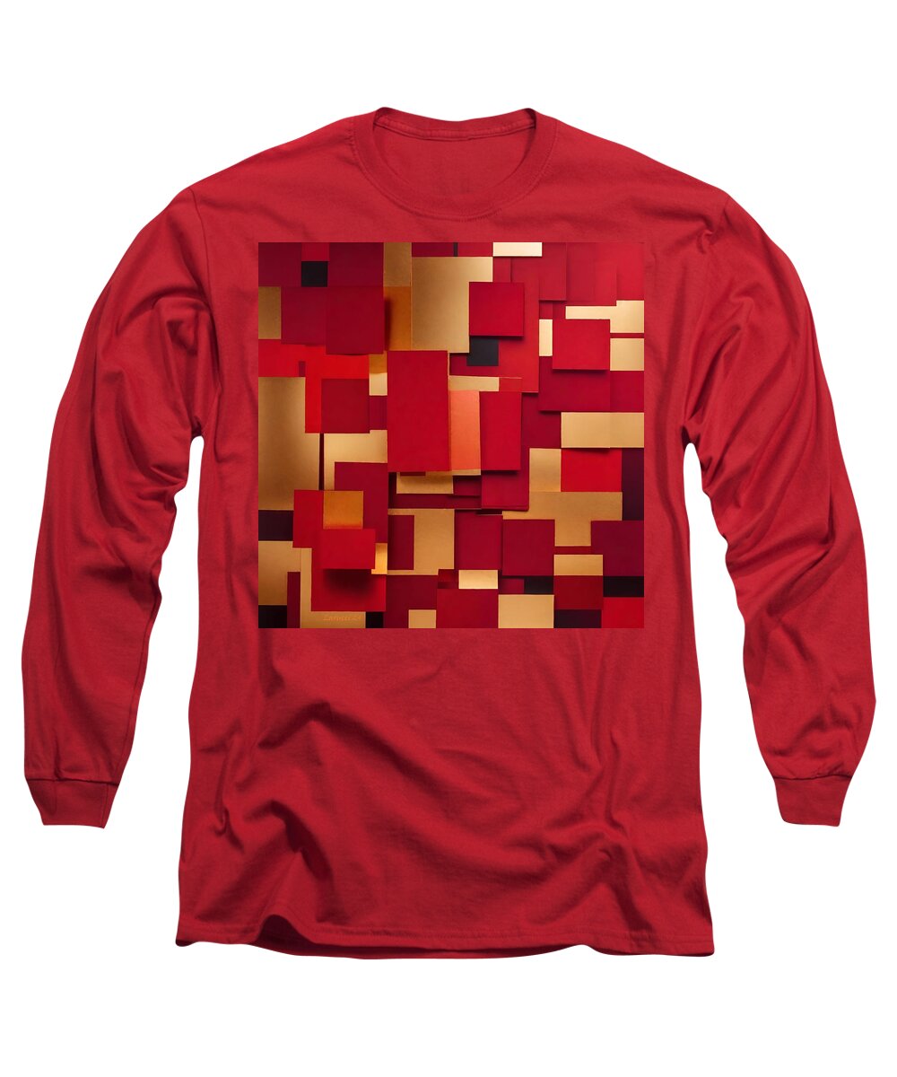 Art Long Sleeve T-Shirt featuring the digital art Cube - No.21 by Fred Larucci