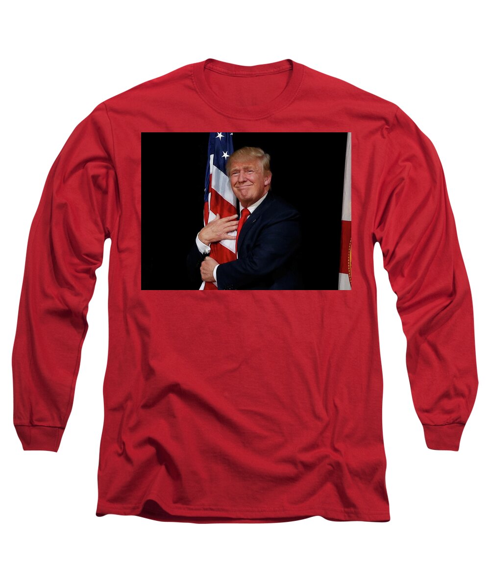 Donald Long Sleeve T-Shirt featuring the photograph Donald J.Trump by Action