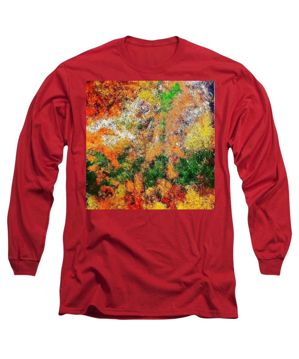 Earth Long Sleeve T-Shirt featuring the painting Earth by Amy Kuenzie