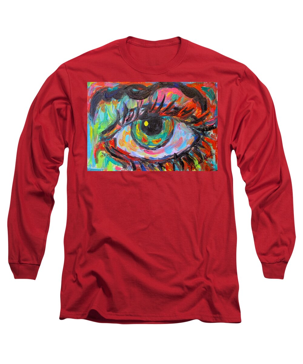 Eye Long Sleeve T-Shirt featuring the painting Eye Fun by Kendall Kessler