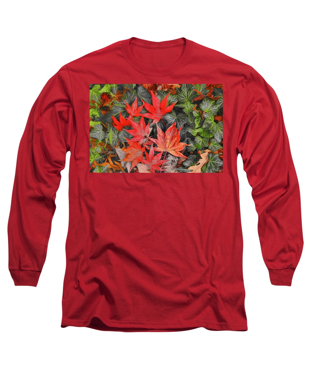 Leaves Long Sleeve T-Shirt featuring the photograph Fallen Leaves by Ola Allen