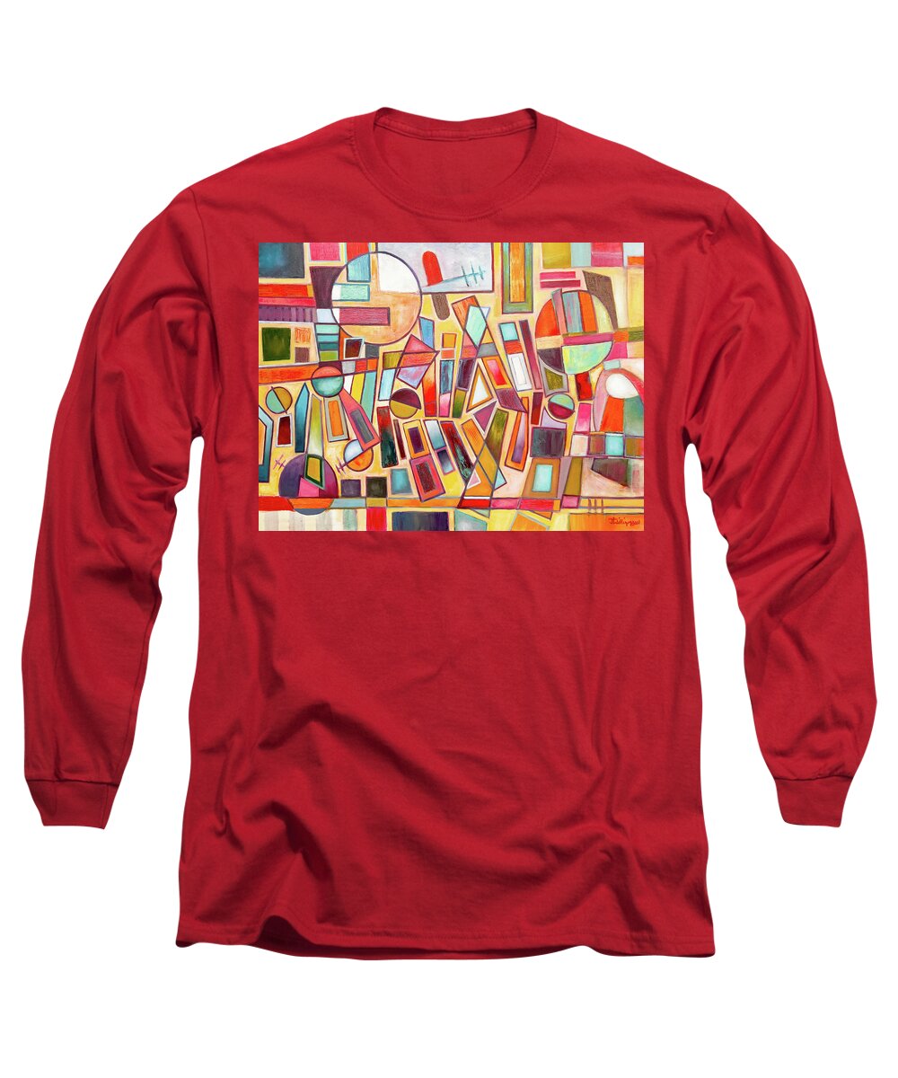 Abstract Long Sleeve T-Shirt featuring the painting Glass Breaker by Jason Williamson
