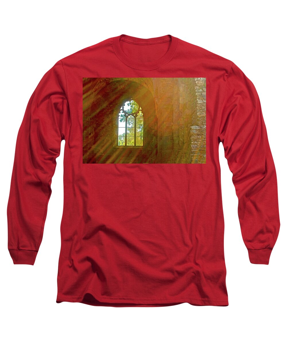Meditation Long Sleeve T-Shirt featuring the photograph I Imagine You Can See a Mile or Two by Edward Shmunes