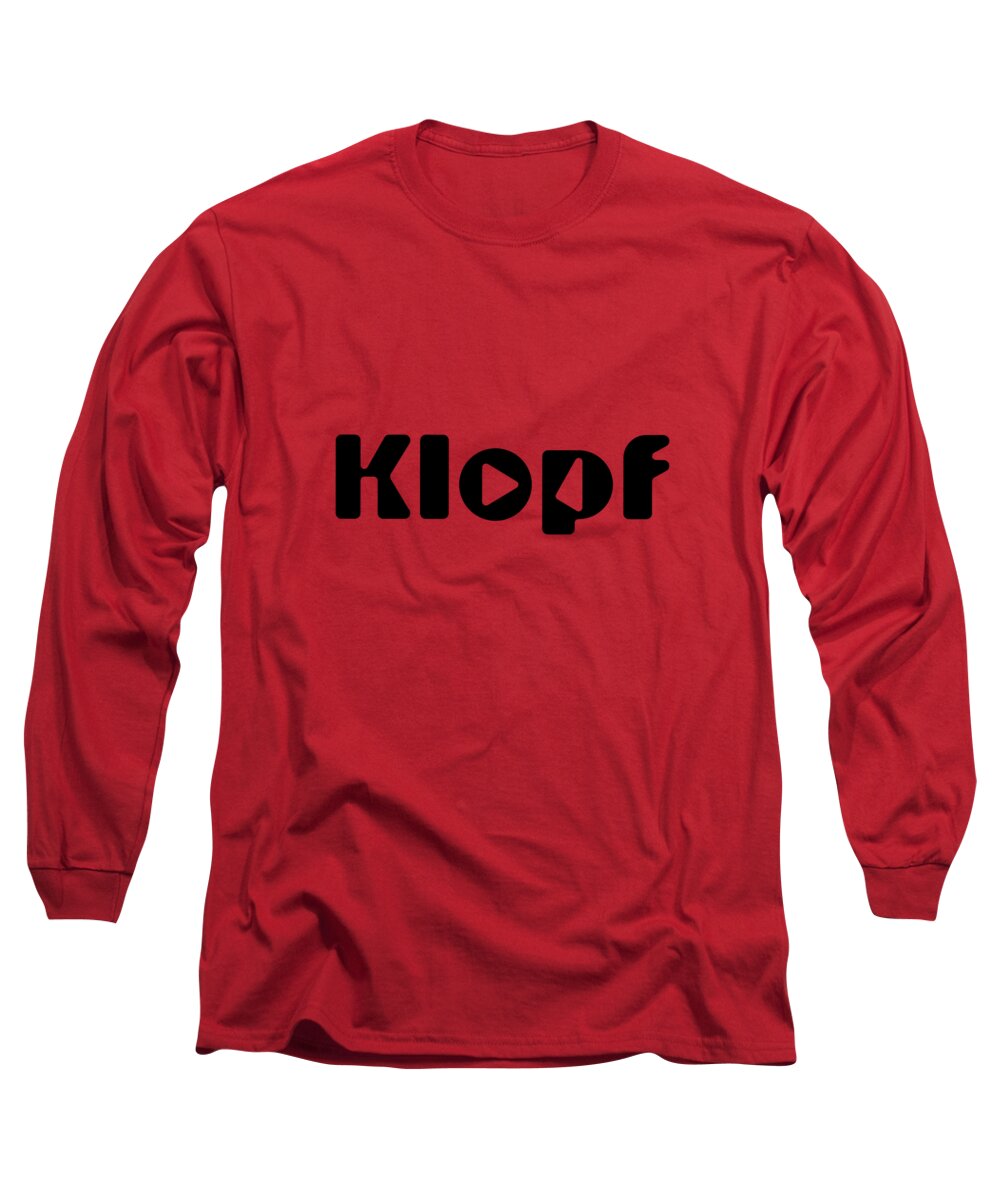 Klopf Long Sleeve T-Shirt featuring the digital art Klopf by TintoDesigns