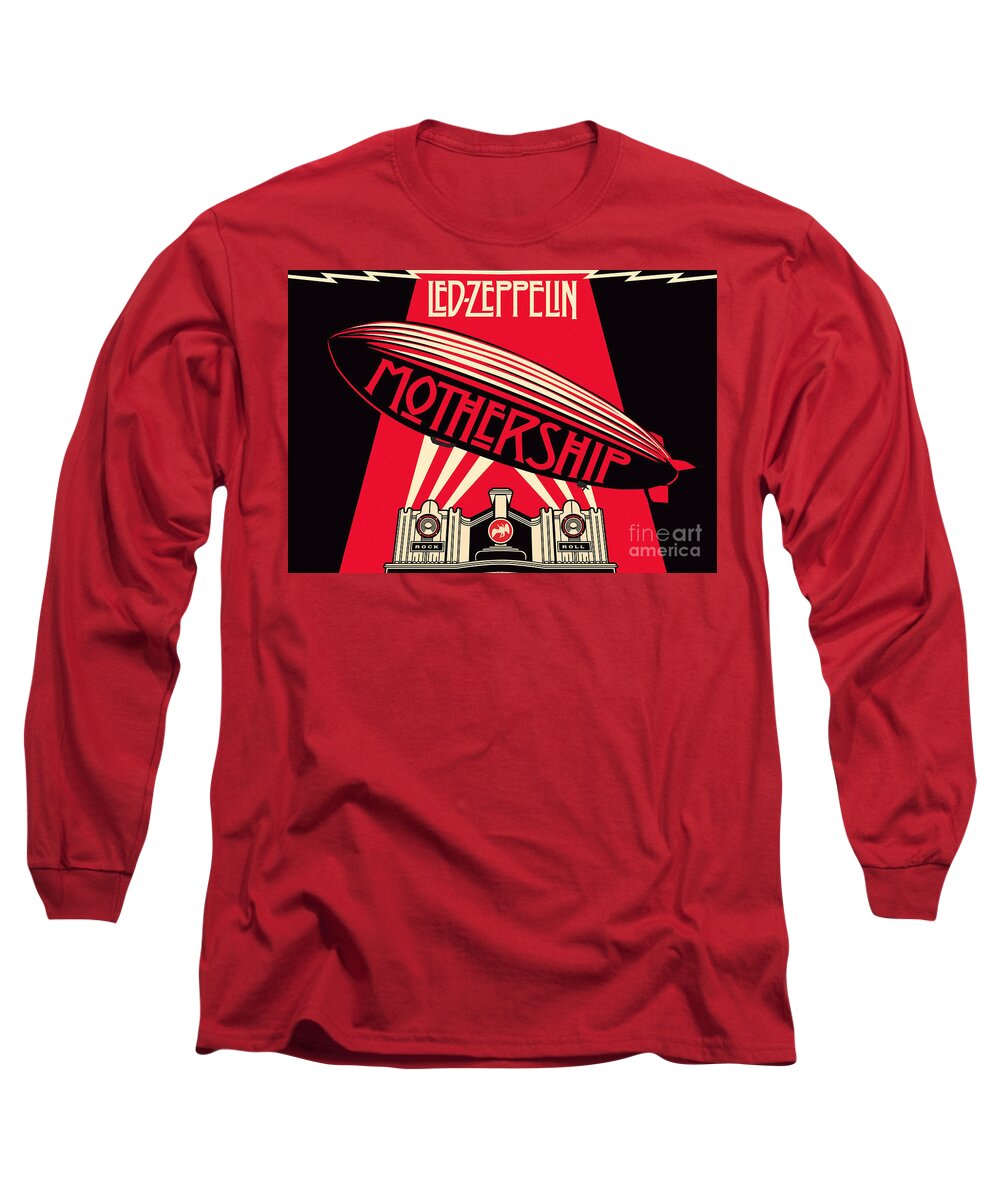 Led Zeppelin Long Sleeve T-Shirt featuring the photograph Led Zeppelin Mothership by Action