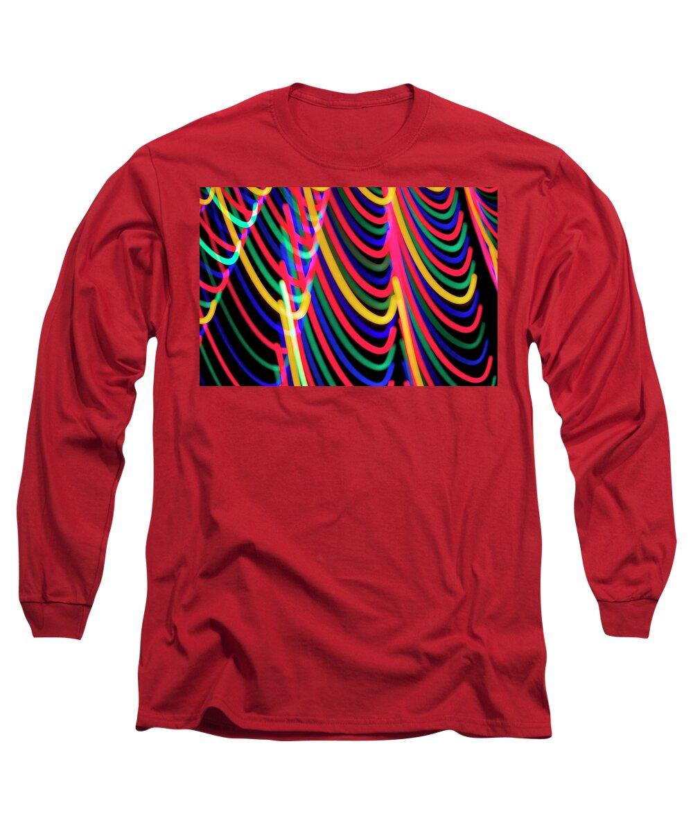 Light Long Sleeve T-Shirt featuring the photograph Light Painting - The Curtain by Sean Hannon
