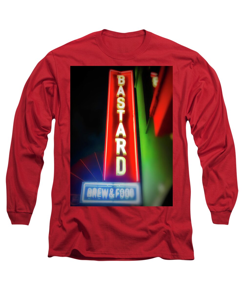 Bastard Long Sleeve T-Shirt featuring the photograph Neon Bastard by Jim Albritton