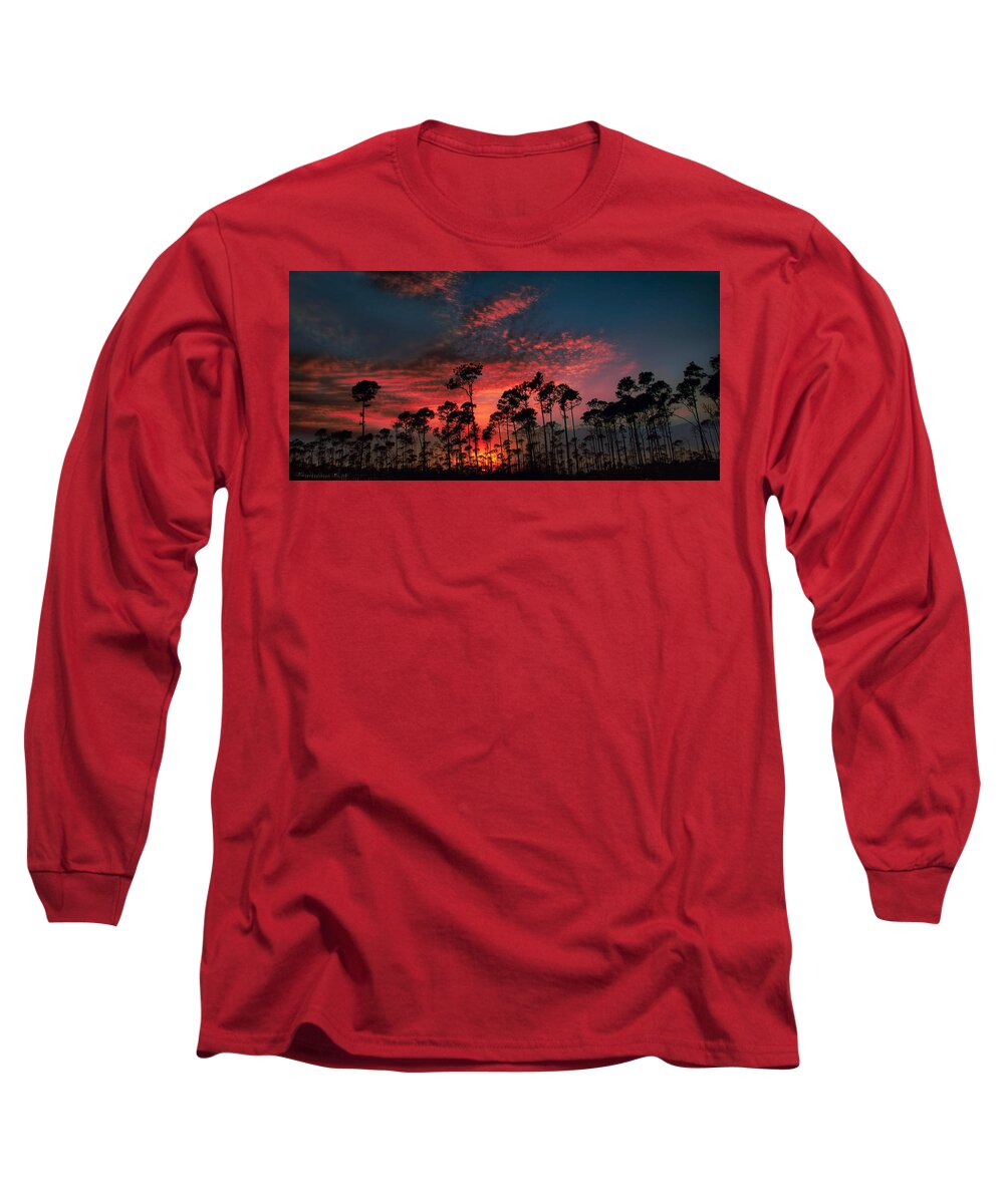 Sunset Long Sleeve T-Shirt featuring the photograph Painted Sky by Montez Kerr