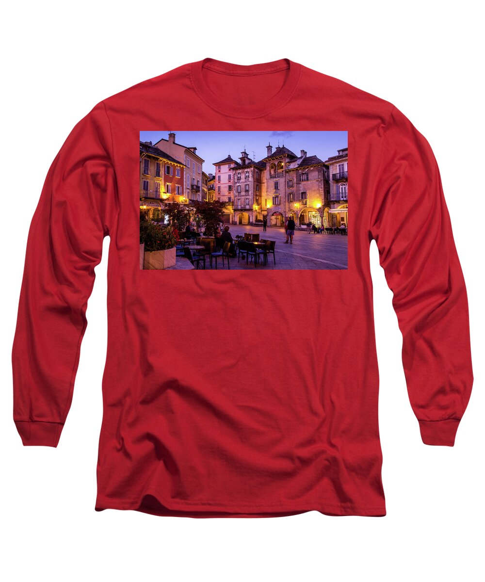 Italy Long Sleeve T-Shirt featuring the photograph Plaza Domodossola by Craig A Walker