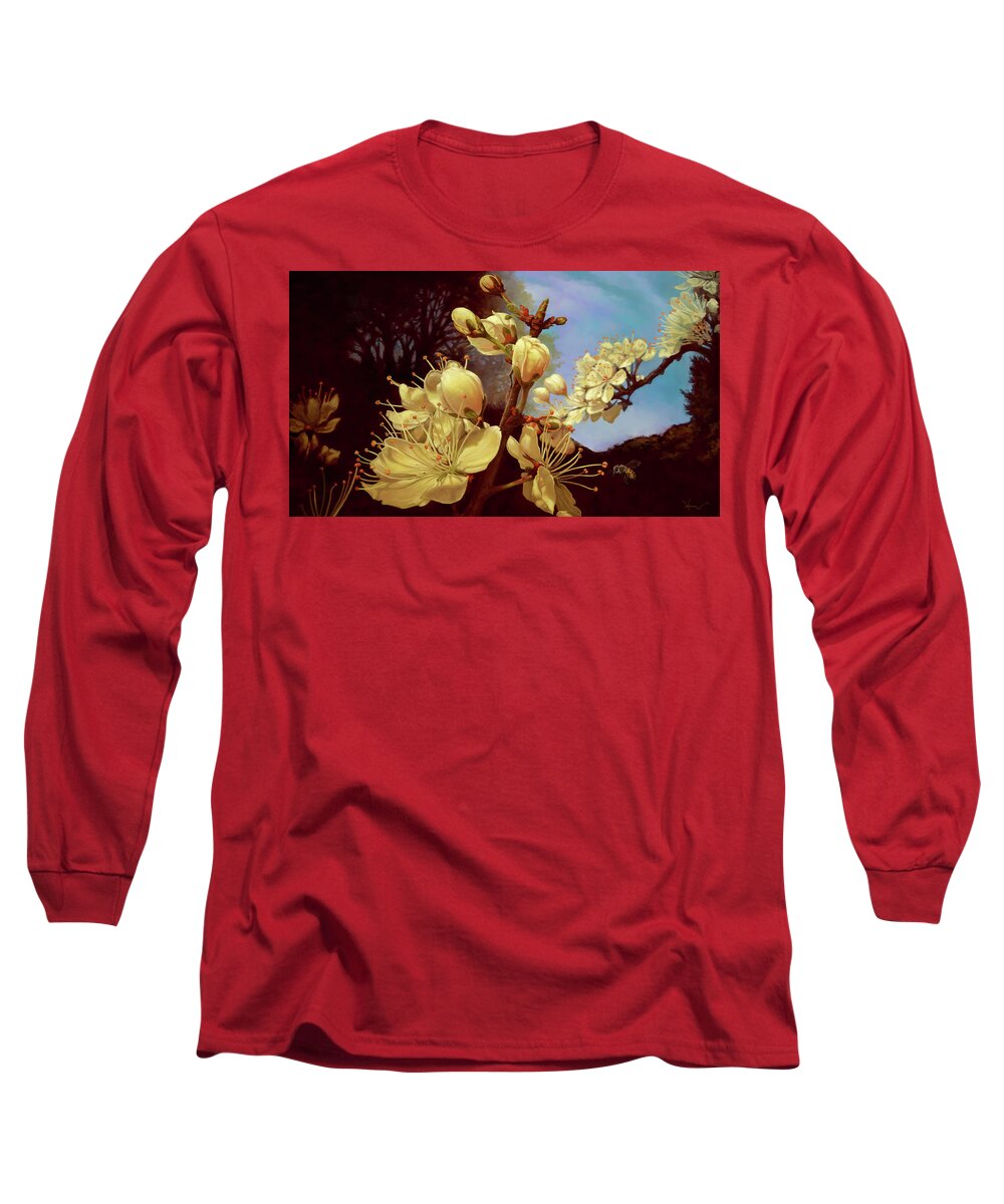 Revolution Long Sleeve T-Shirt featuring the painting Proletarian by Hans Neuhart