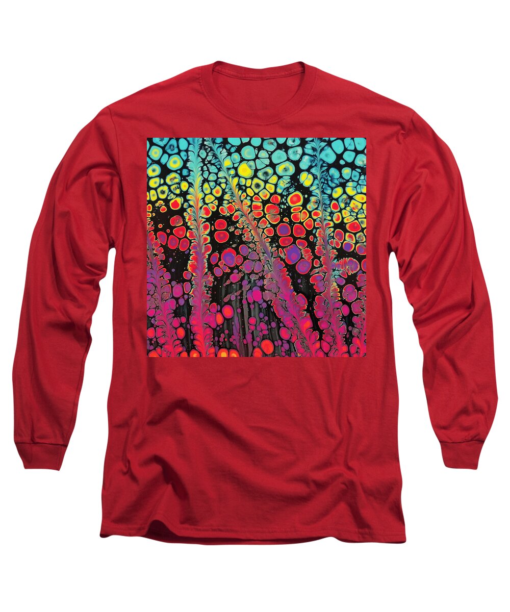 Rainbow Long Sleeve T-Shirt featuring the painting Pushing Through by World Art Collective