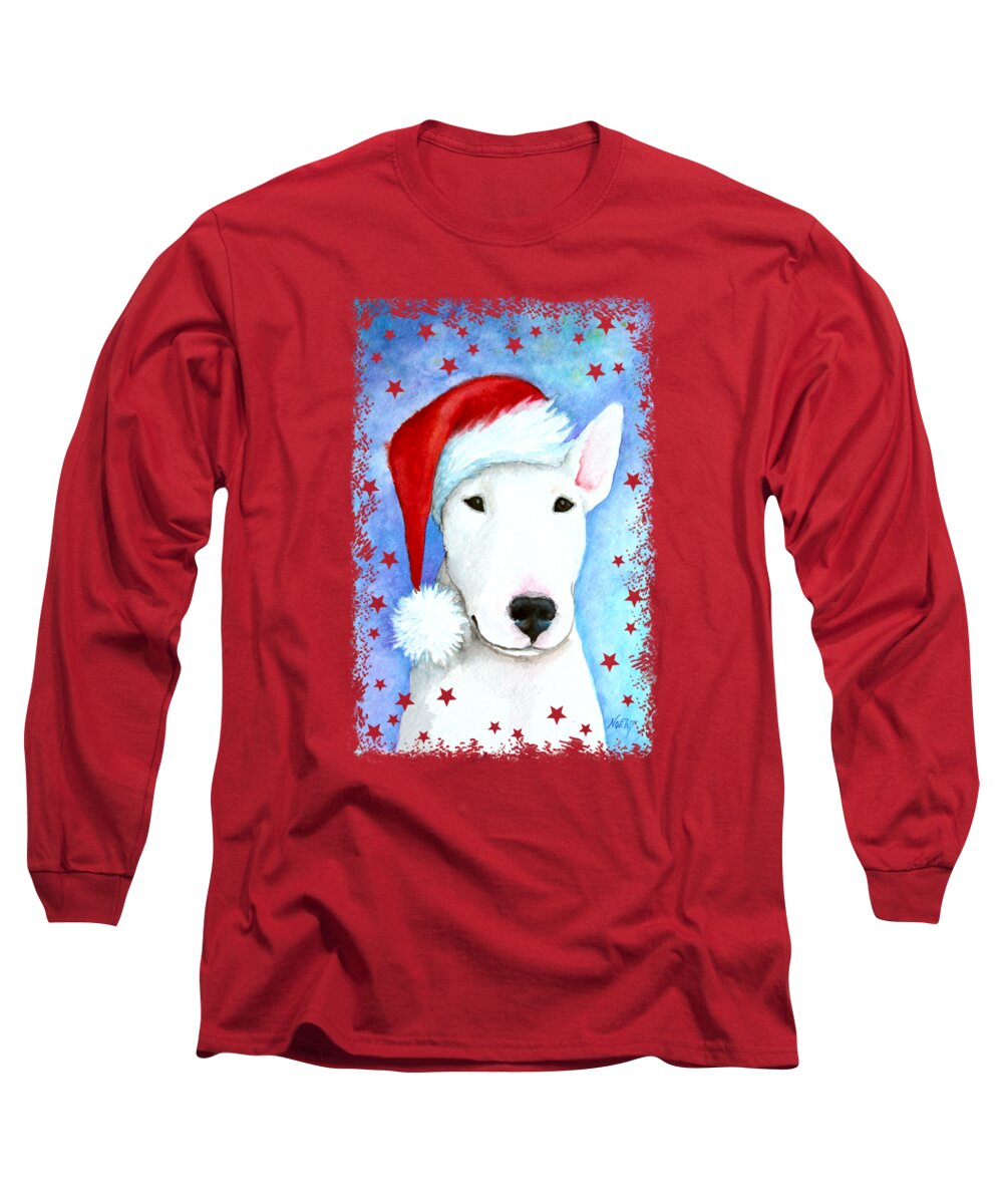 Noewi Long Sleeve T-Shirt featuring the painting Santa Bully by Jindra Noewi