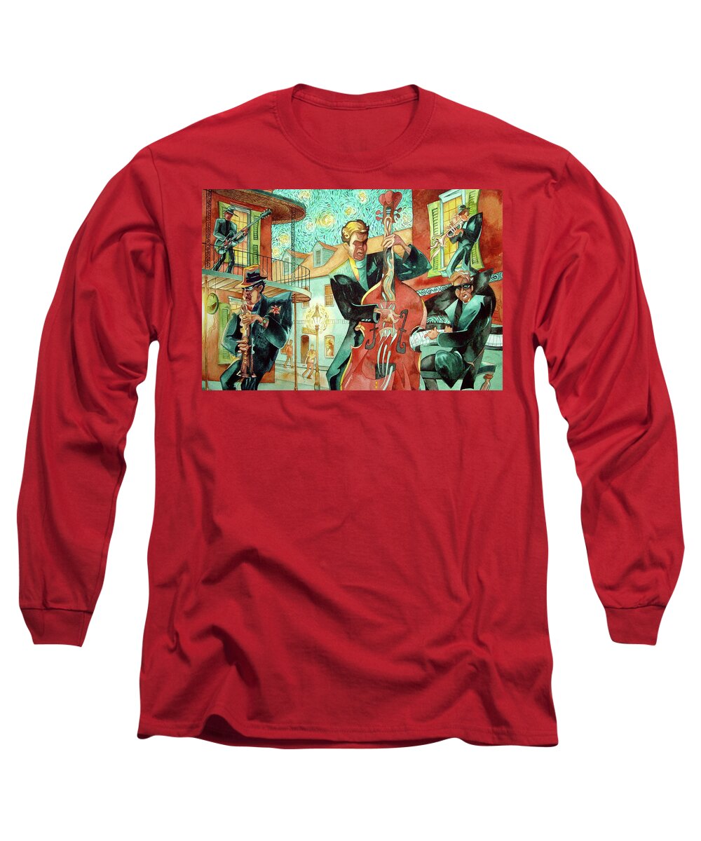 Watercolor Long Sleeve T-Shirt featuring the painting Shine On by Mick Williams