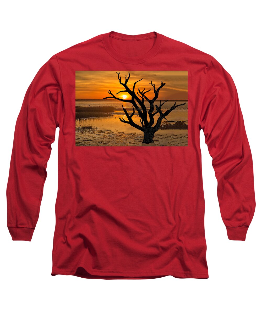 Trees Long Sleeve T-Shirt featuring the photograph Skeleton Trees of Graveyard Beach 05 by Jim Dollar