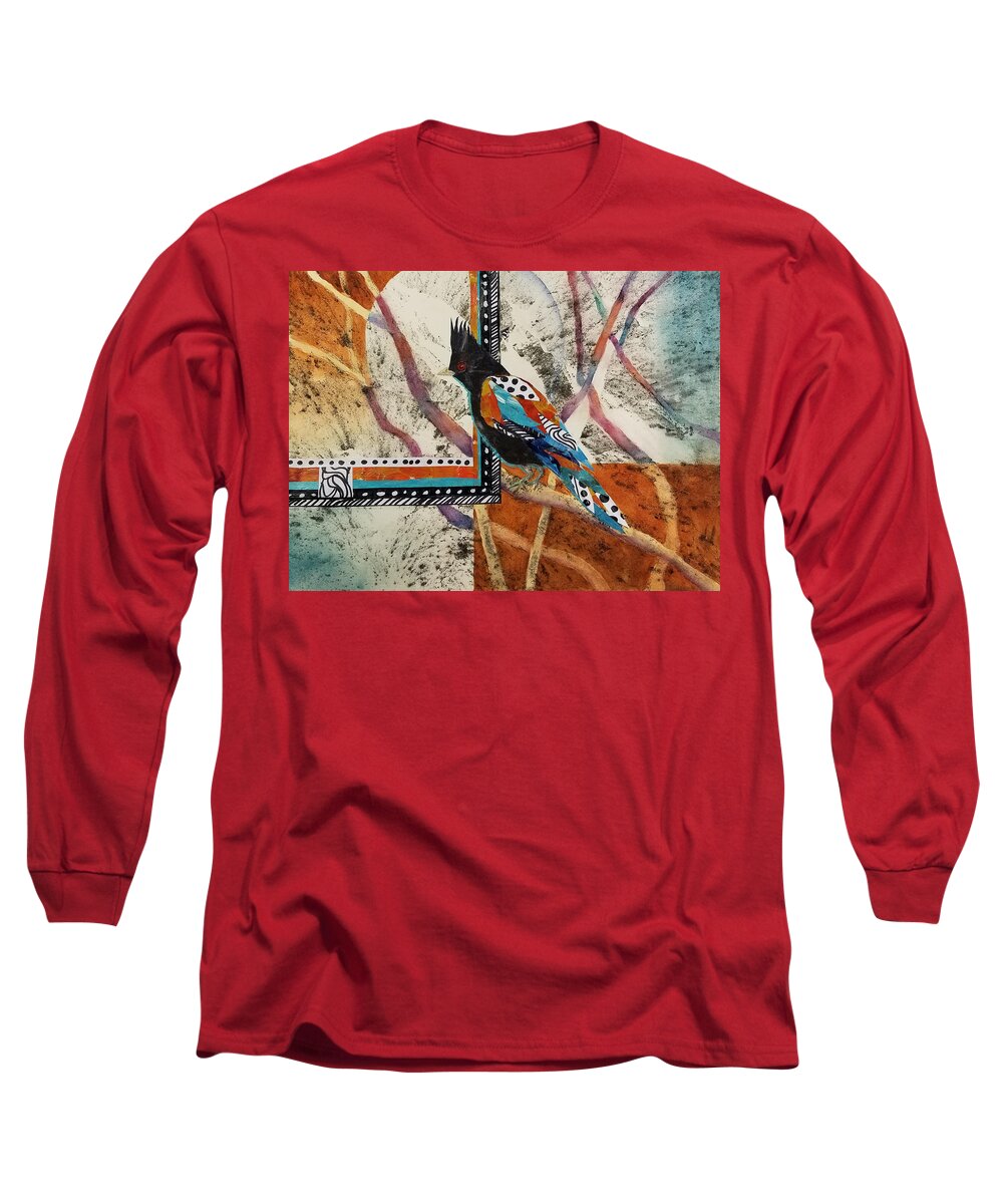 Spirit Guide Long Sleeve T-Shirt featuring the mixed media Spirit Guide by Terry Ann Morris