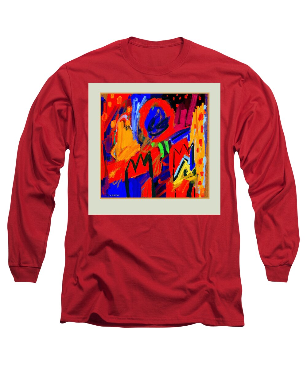  Expressive Long Sleeve T-Shirt featuring the digital art Standing Together by Janis Kirstein