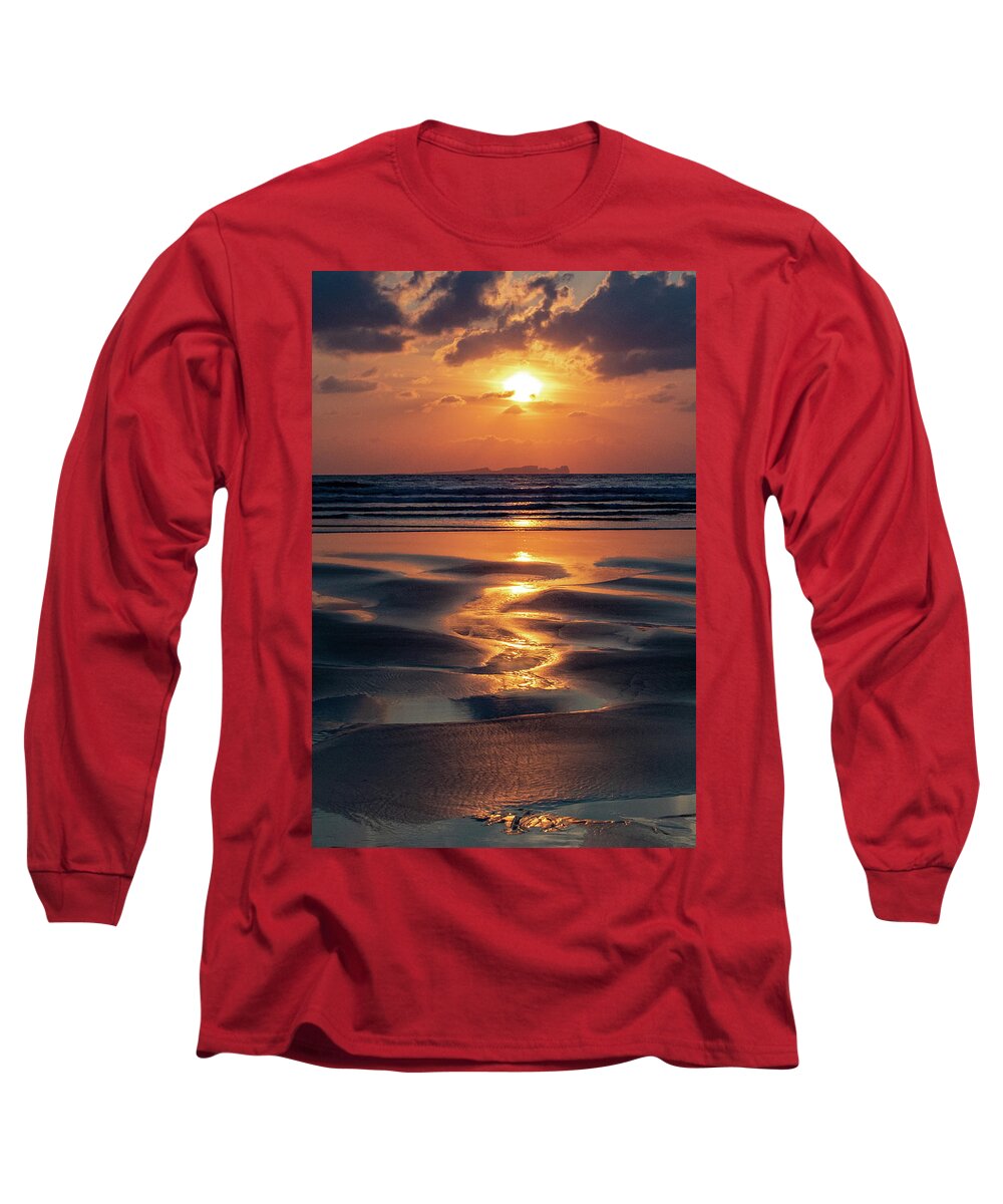Donegal Long Sleeve T-Shirt featuring the photograph Summer Solstice Sunset by John Soffe
