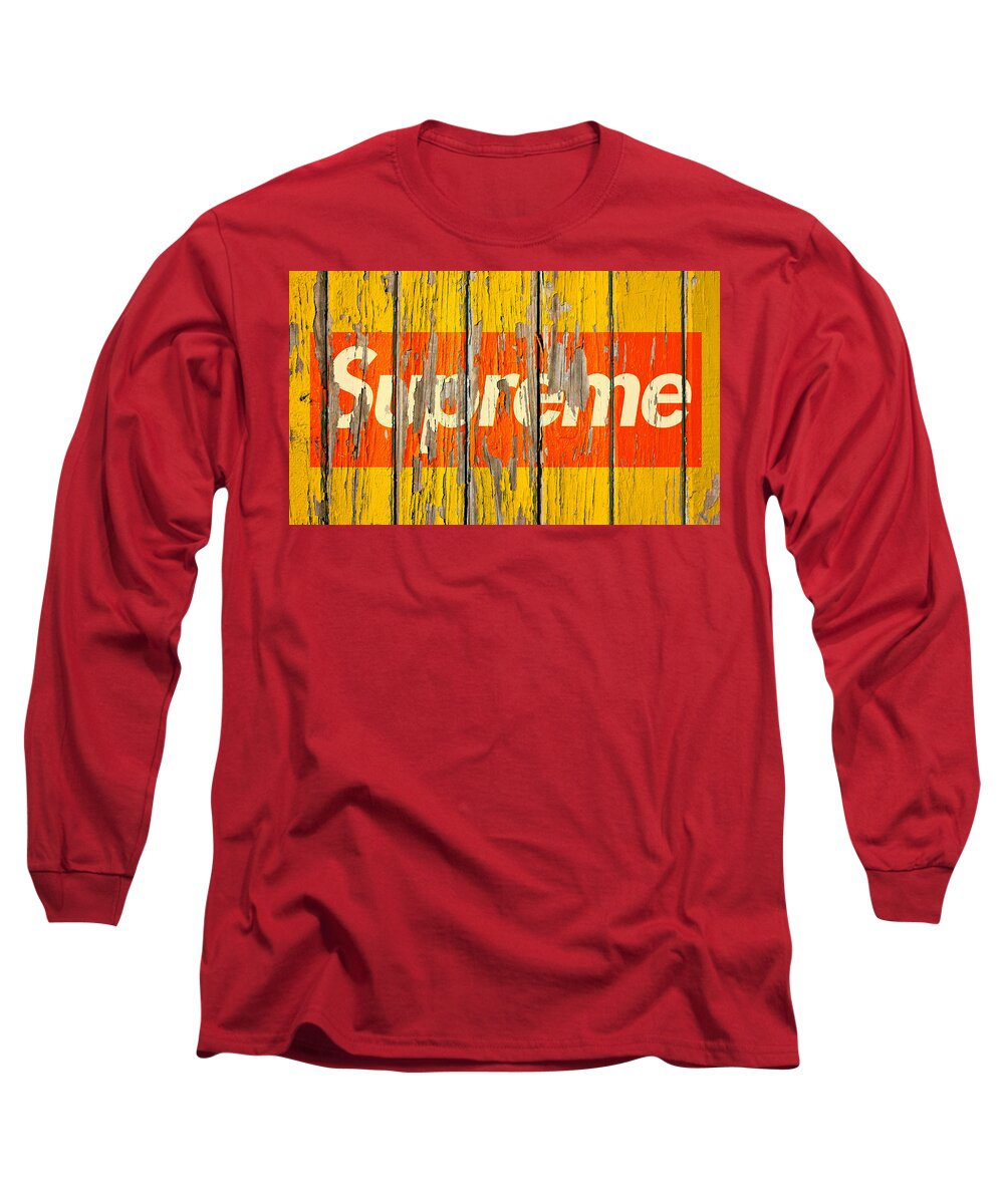 Supreme Vintage Logo on Old Wall Long Sleeve T-Shirt by Design Turnpike -  Instaprints