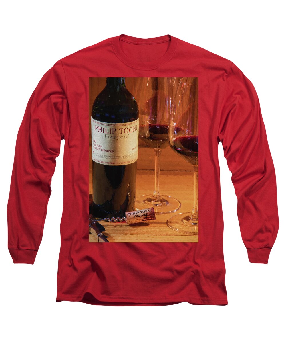 Cabernet Sauvignon Long Sleeve T-Shirt featuring the photograph Togni Wine 8 by David Letts