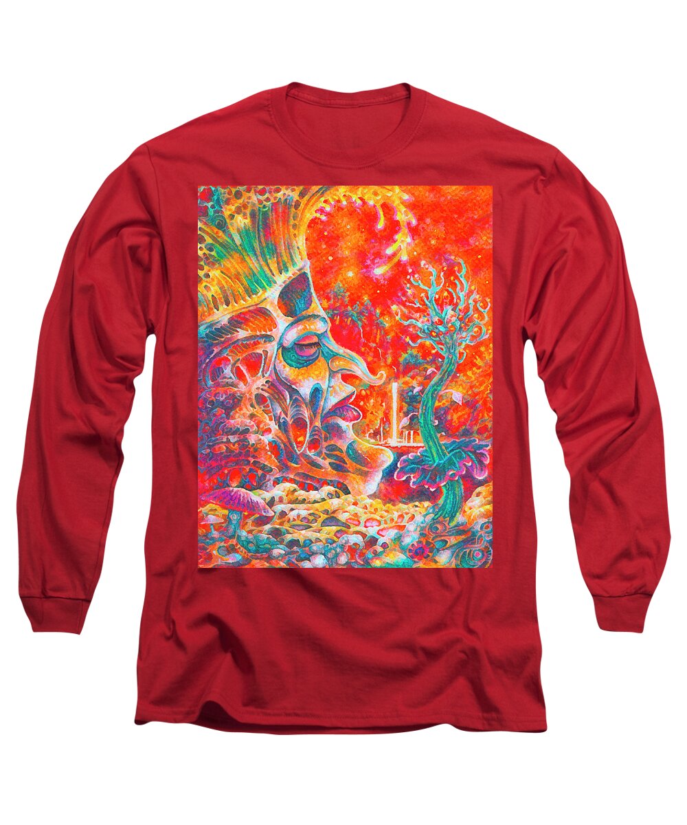 New Long Sleeve T-Shirt featuring the painting Venusian Slumber by Mark Cooper