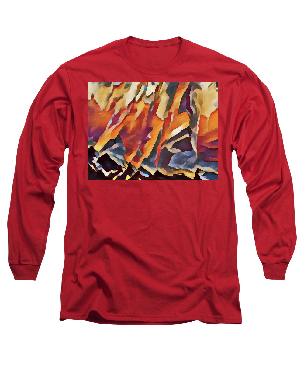  Long Sleeve T-Shirt featuring the digital art Vibrance 1 by David Hansen