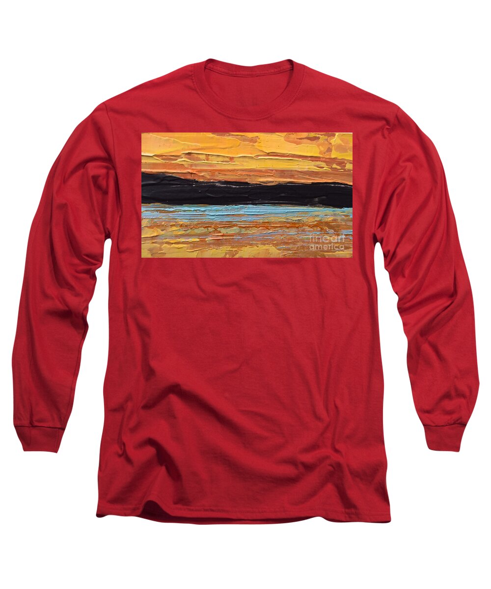  Long Sleeve T-Shirt featuring the painting Waterscape Study I by Lisa Dionne