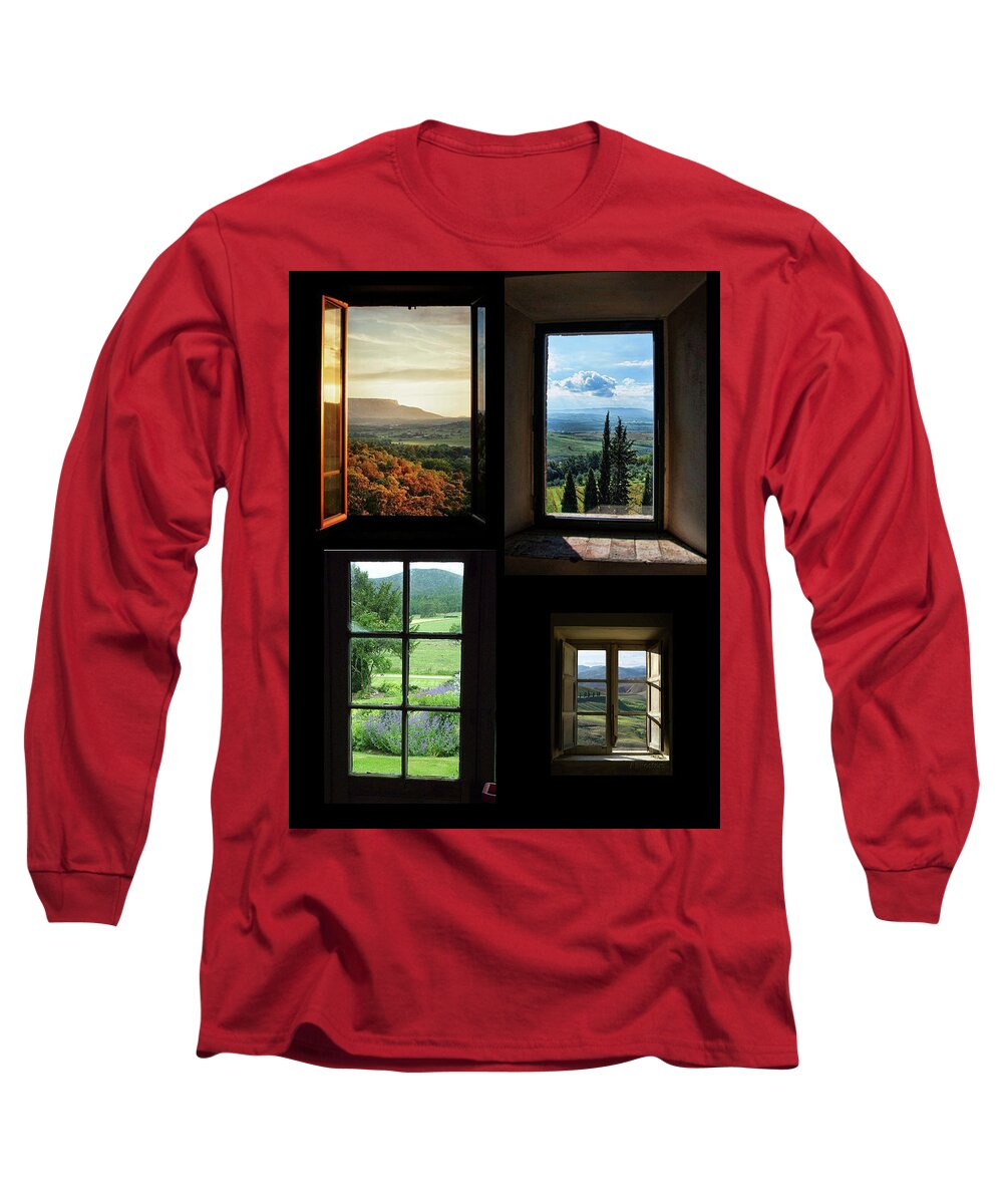 Windows Long Sleeve T-Shirt featuring the photograph Windows on Worlds by Lorena Cassady