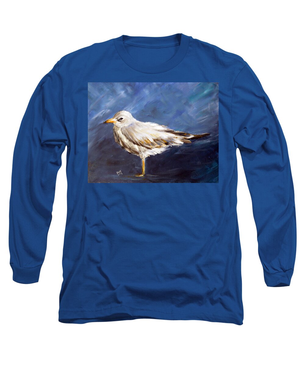 Alone Long Sleeve T-Shirt featuring the painting Alone by Dorothy Maier