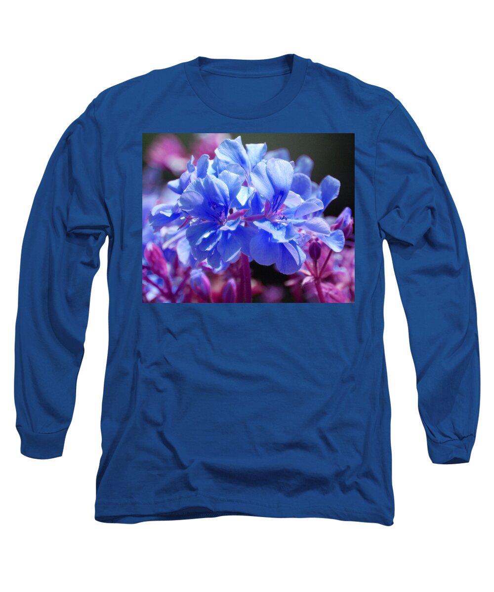  Long Sleeve T-Shirt featuring the photograph Blue and Purple Flowers by Matt Quest
