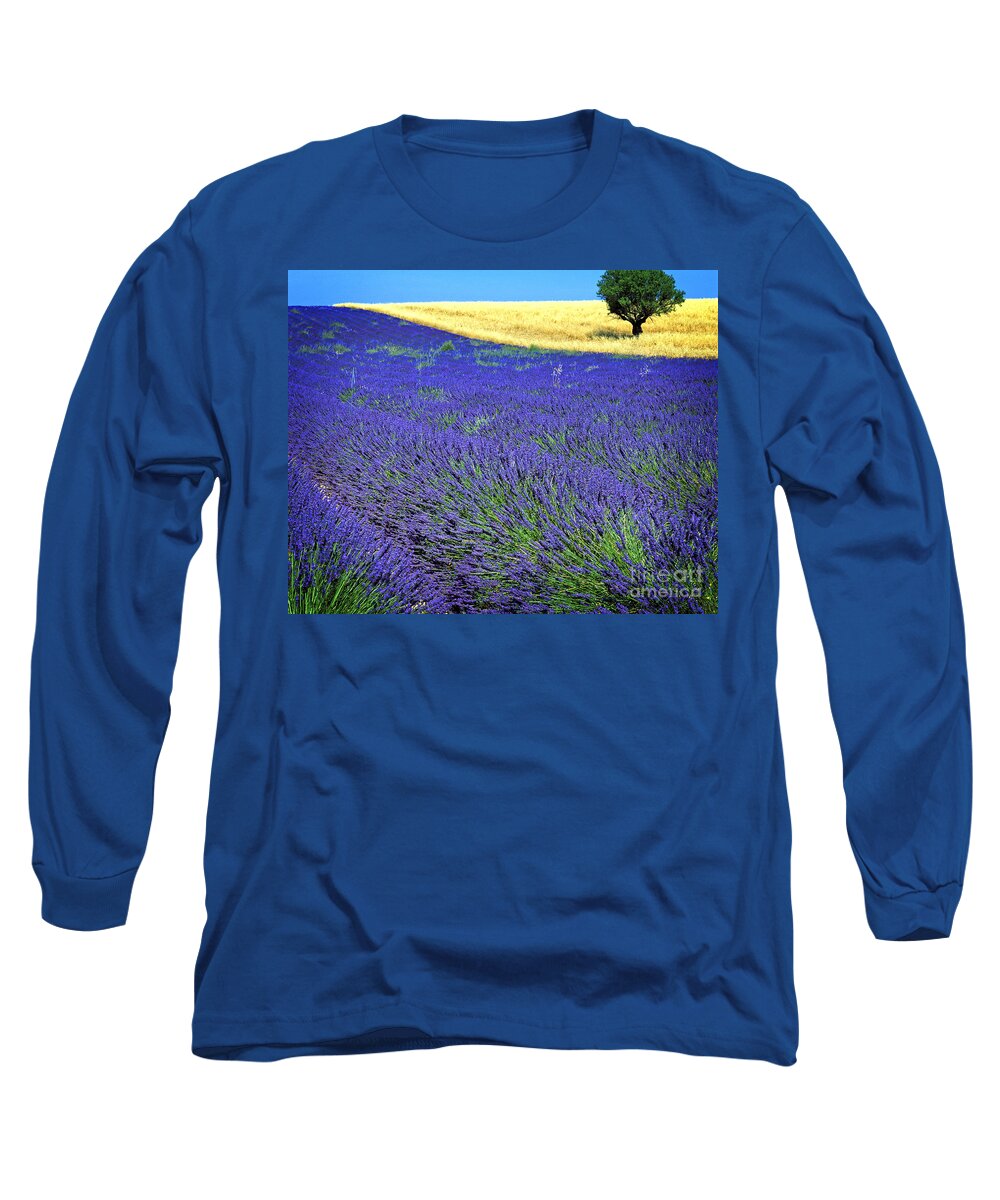 French Long Sleeve T-Shirt featuring the photograph Blue of the Land by Edmund Nagele FRPS
