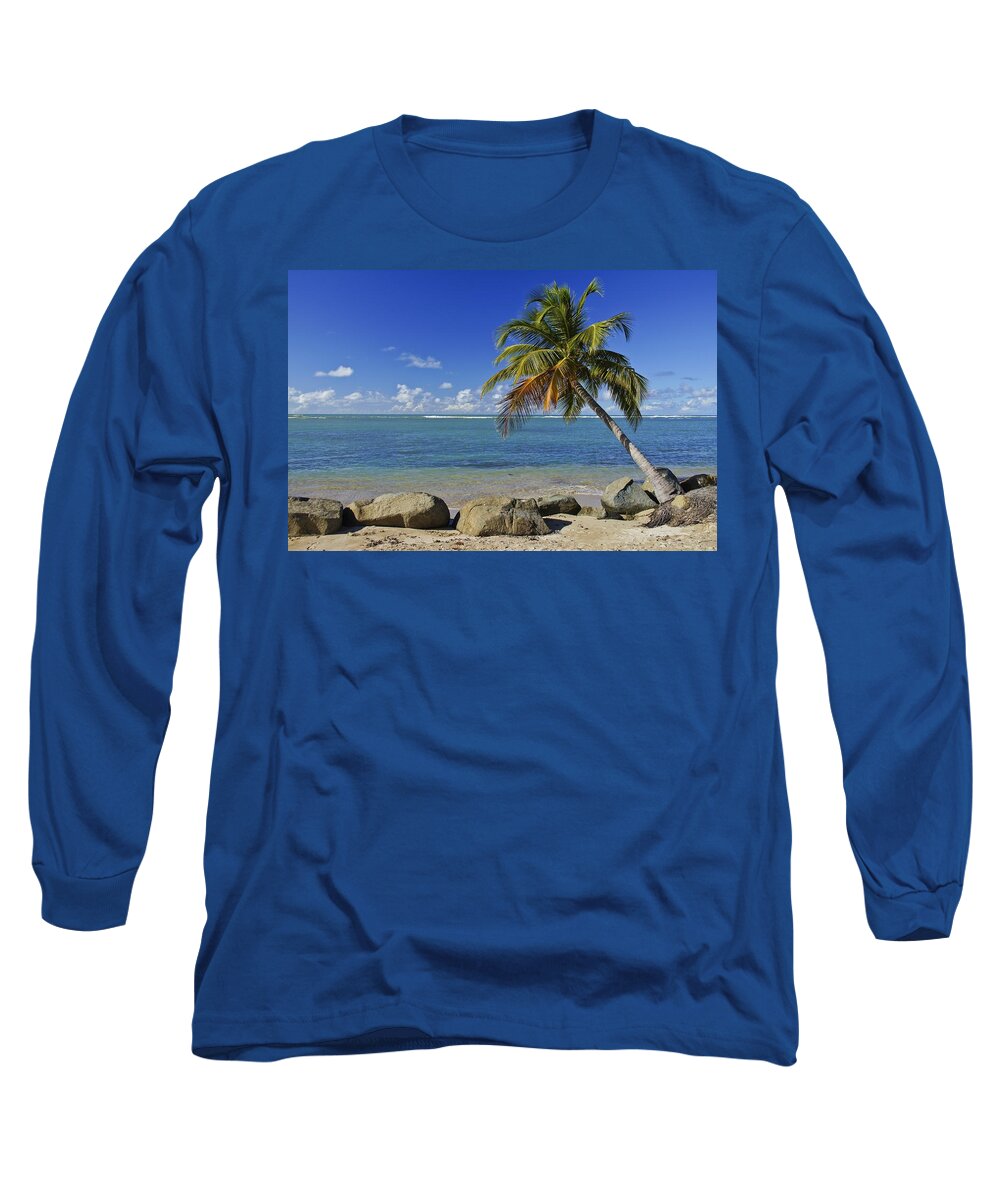 Palm Long Sleeve T-Shirt featuring the photograph Caribbean Beauty by Brian Kamprath