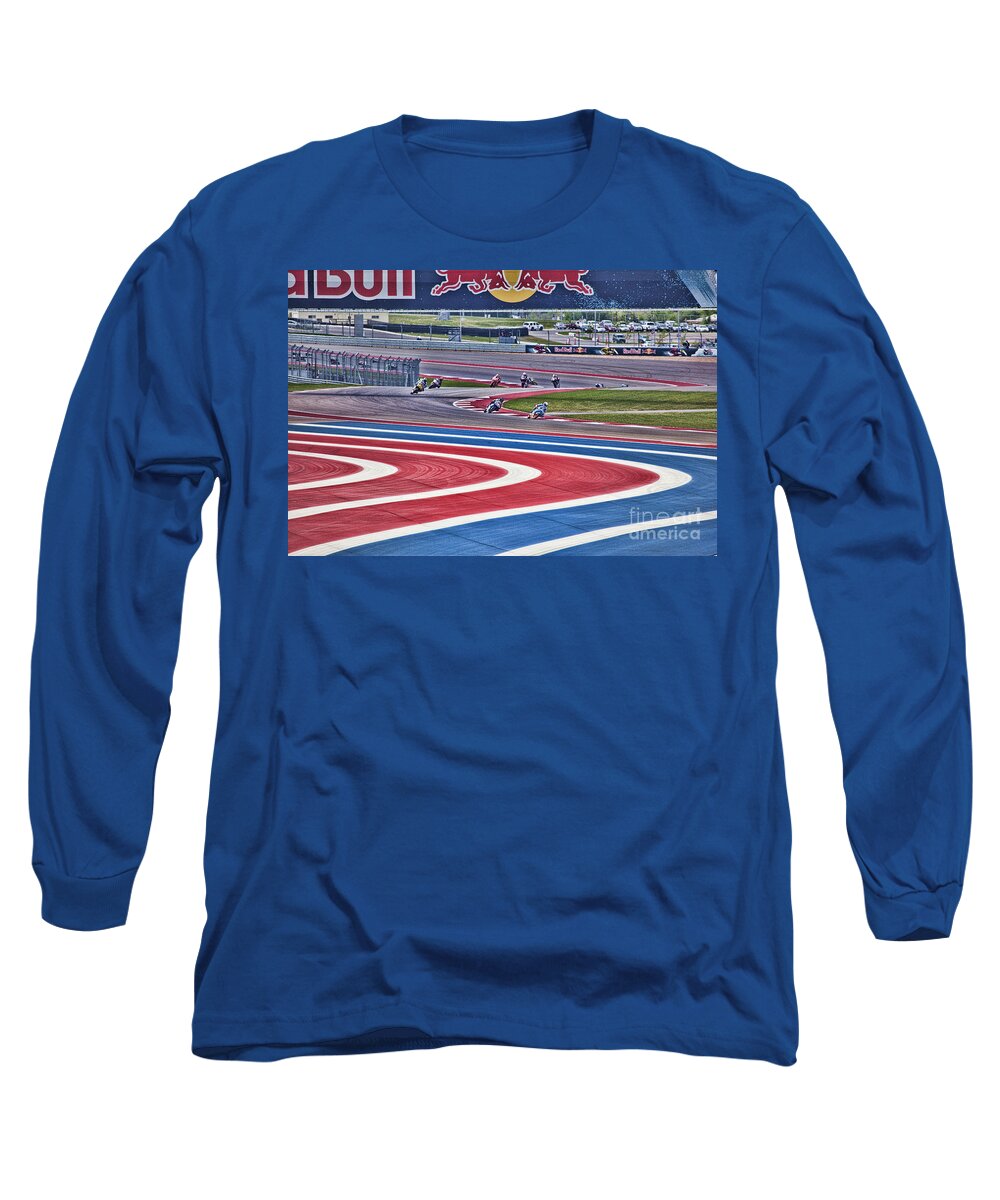 Motorcycle Long Sleeve T-Shirt featuring the photograph Circuit of The Americas MotoGP 2014 by Douglas Barnard
