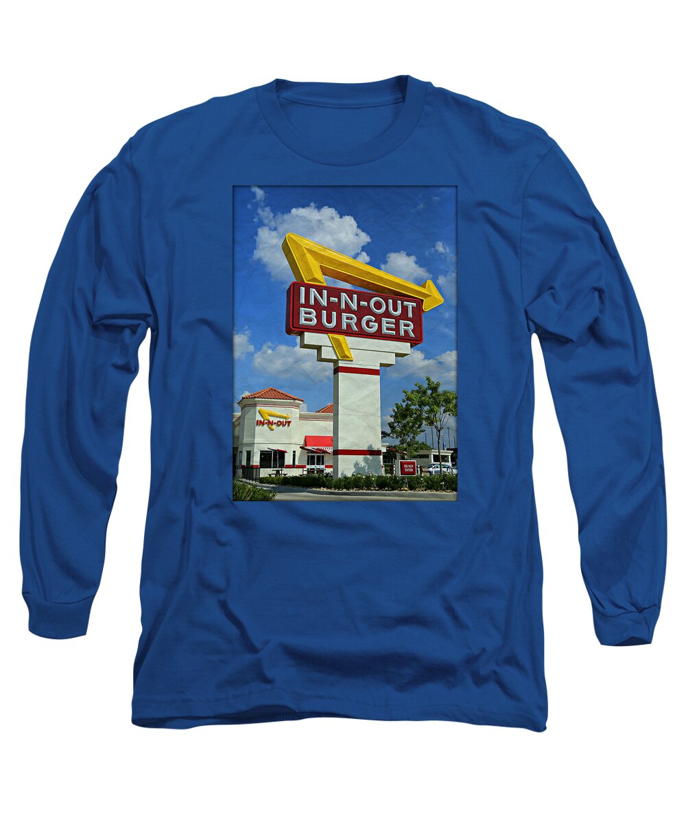 50s Long Sleeve T-Shirt featuring the photograph Classic Cali Burger 1.1 by Stephen Stookey
