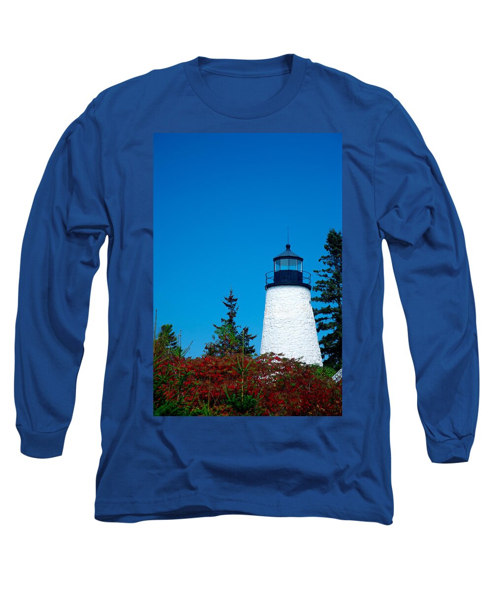 Lighthouse Long Sleeve T-Shirt featuring the photograph Dyce Head Lighthouse by David Smith