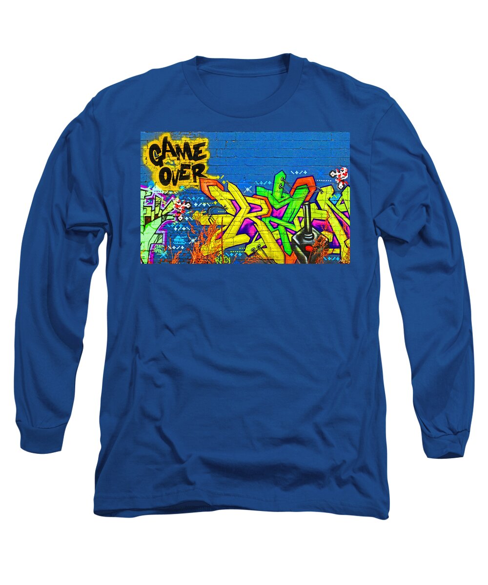Street Art Long Sleeve T-Shirt featuring the photograph Game Over by JoAnn Lense