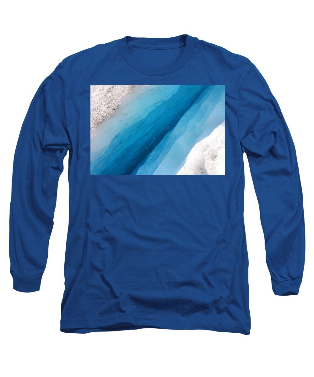 Glacial Rift Long Sleeve T-Shirt featuring the photograph Glacial Rift by Kristin Elmquist