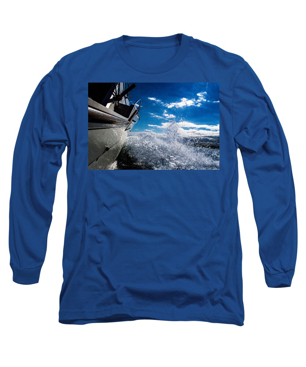 Waves Long Sleeve T-Shirt featuring the photograph Heading Home by James Meyer