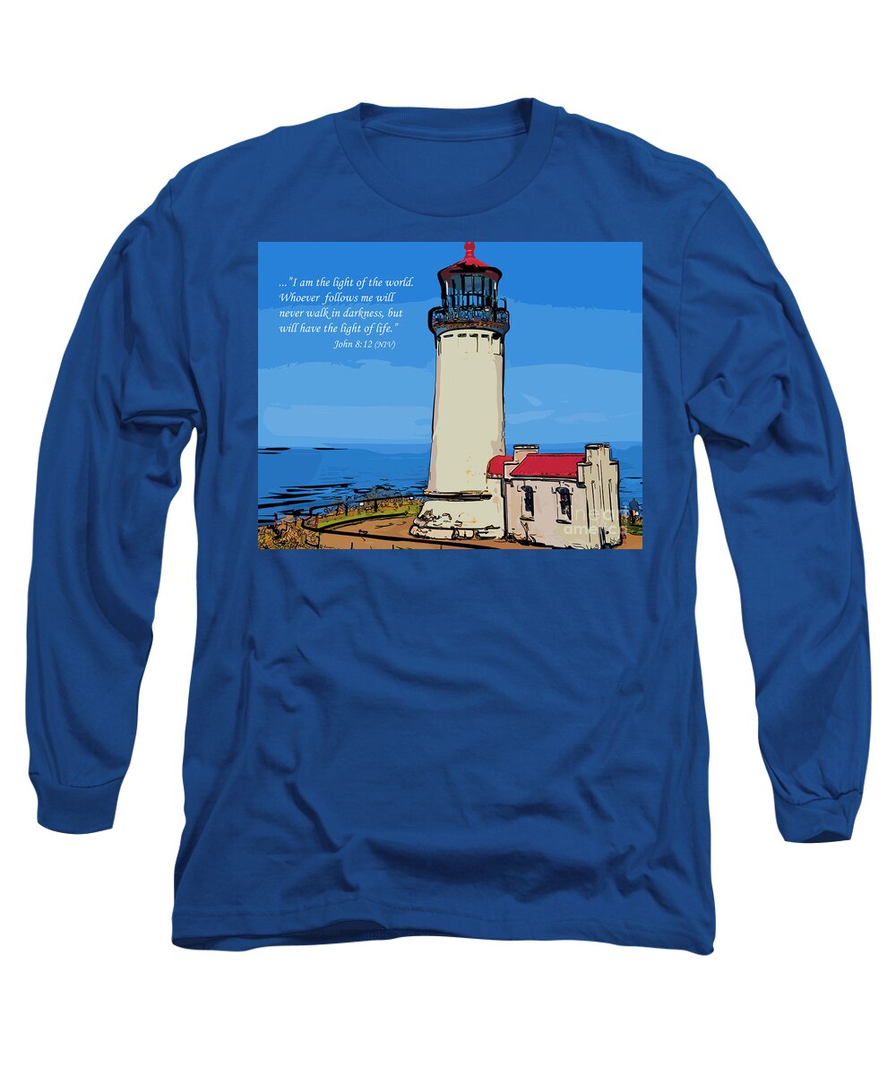 Watercolor-painting Long Sleeve T-Shirt featuring the painting Light Of The World #1 by Kirt Tisdale