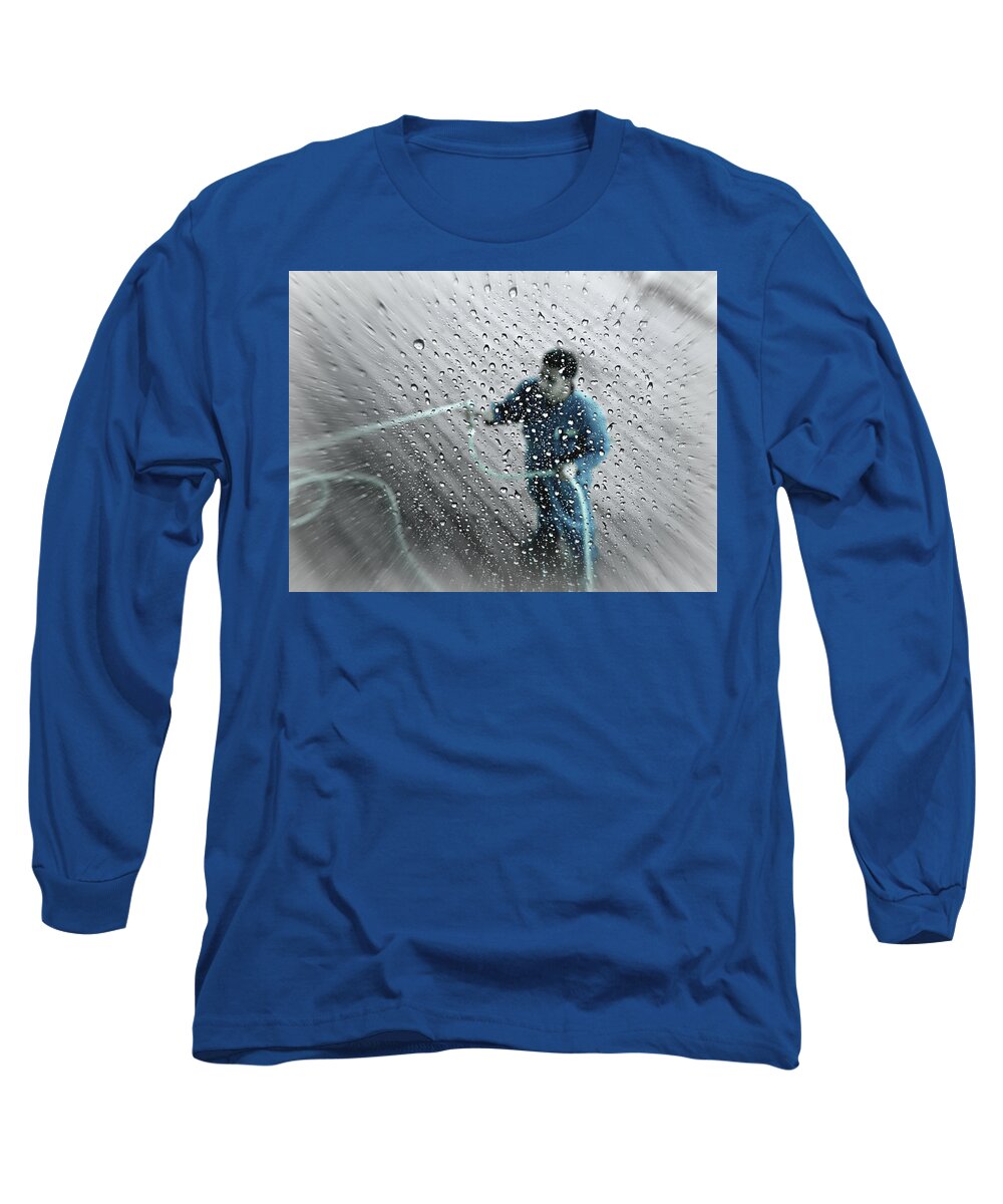 Window Washer Long Sleeve T-Shirt featuring the photograph Inspection Day by Micki Findlay