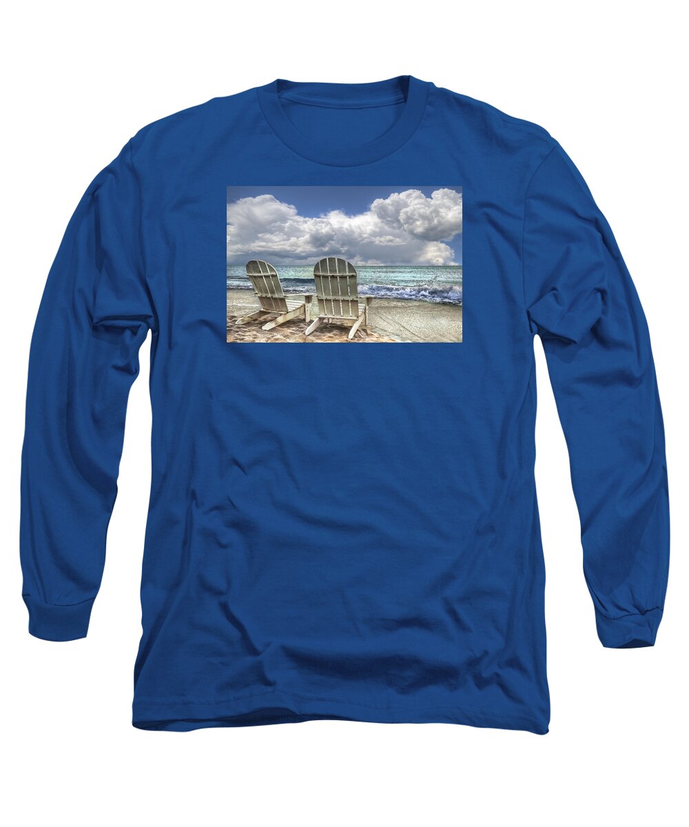 Clouds Long Sleeve T-Shirt featuring the photograph Island Attitude by Debra and Dave Vanderlaan