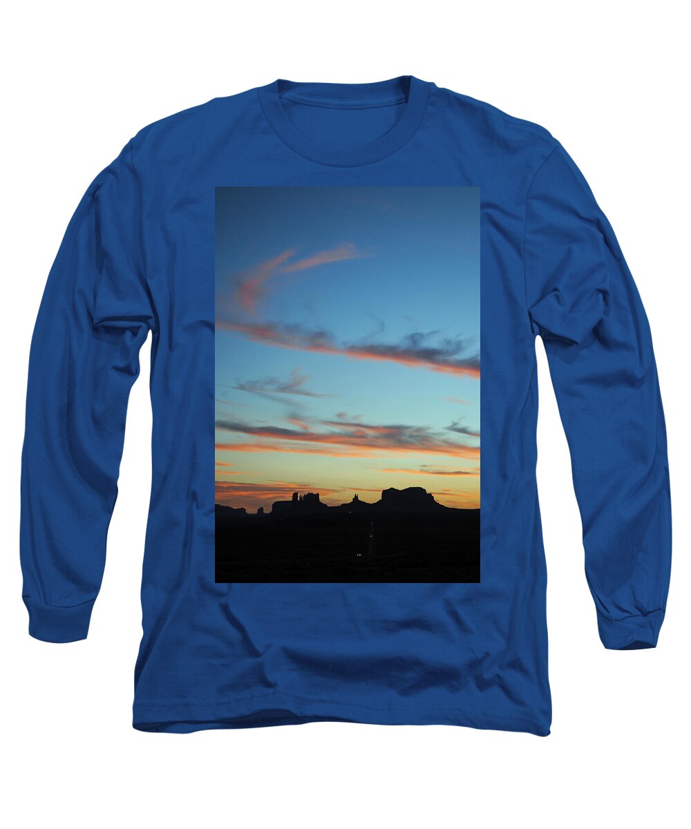 Justjeffaz Long Sleeve T-Shirt featuring the photograph Monument Valley Sunset 3 by JustJeffAz Photography
