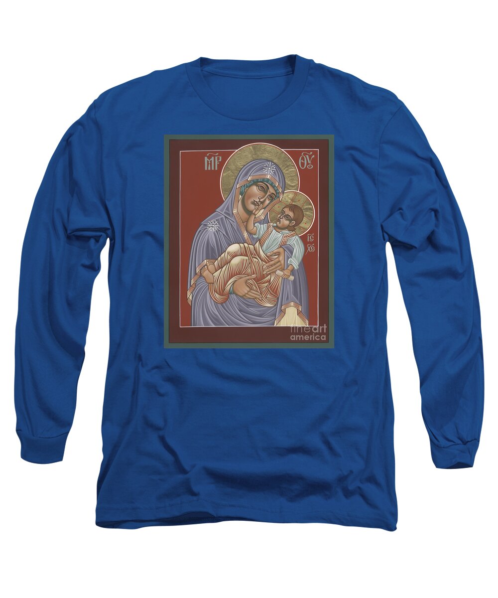 Father Bill Long Sleeve T-Shirt featuring the painting Murom Icon of the Mother of God 230 by William Hart McNichols
