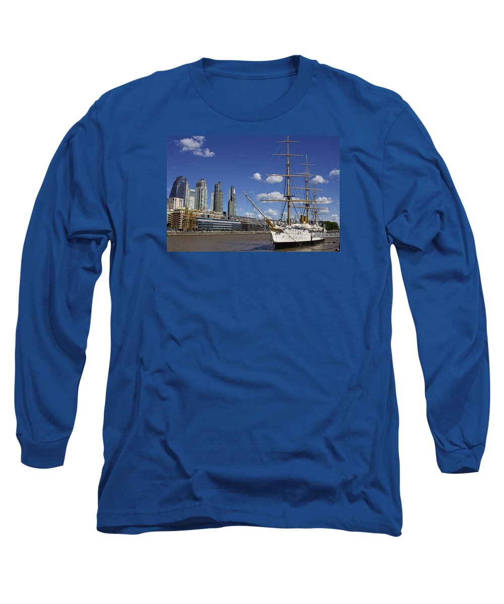 Urban Landscape Long Sleeve T-Shirt featuring the photograph Puerto Madero Buenos Aires by Venetia Featherstone-Witty