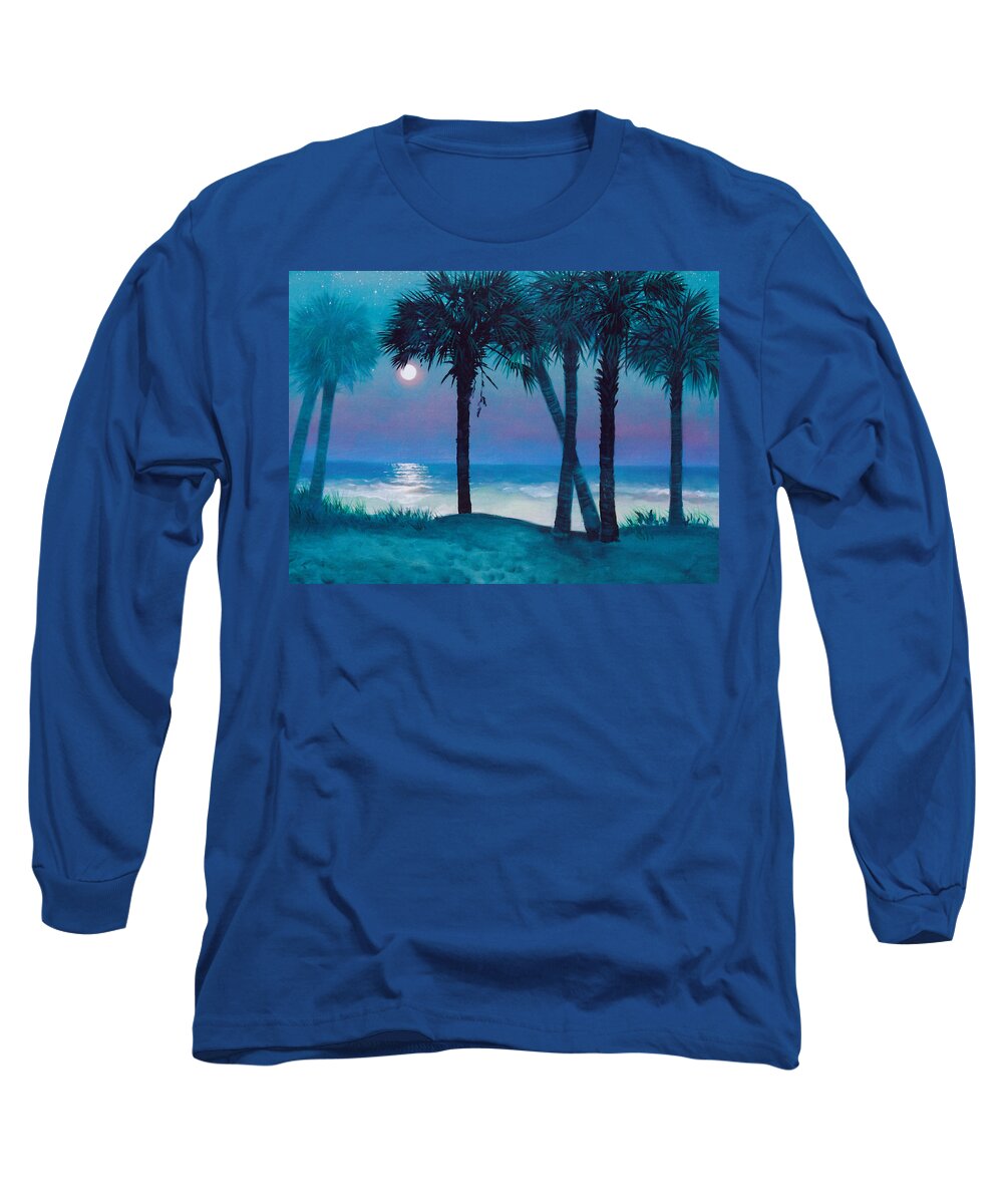 Starry Night Long Sleeve T-Shirt featuring the painting Starry Night by Blue Sky